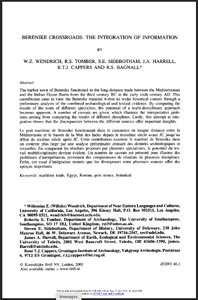 Berenike crossroads: The integration of information